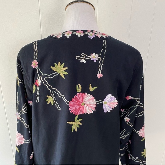 VTG Bedford Fair Embroidered Jacket Sz 1X W Floral Dark Romantic Y2K Fairy Boho - Picture 8 of 16